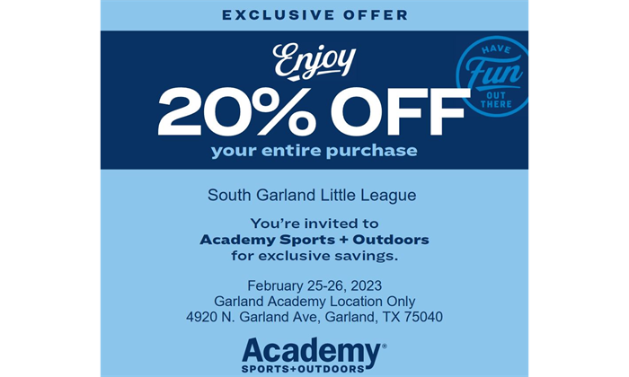 Academy 20% Coupon