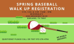 Spring Ball Walk Up Registration
